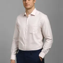 Louis Philippe Beige Cotton Regular Fit Shirt image 3