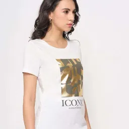 Honey By Pantaloons White Regular Fit Printed T-Shirt image 3