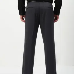 SHOWOFFFF Grey Cotton Regular Fit Trousers image 4