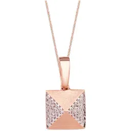 Waman Hari Pethe Jewellers 18k Rose Gold & Diamond Pendant without Chain for Women-picture-17
