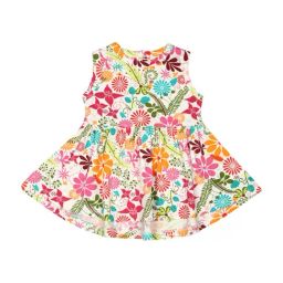 Nino Bambino Kids Multicolor Organic Cotton Floral Print Dress-picture-37