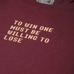 Difference Of Opinion Maroon Loose Fit Printed T-Shirt image 4