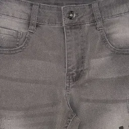 Pantaloons Junior Dark Grey Printed Regular Fit Shorts image 4