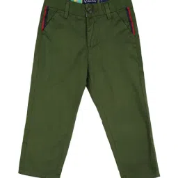 Allen Solly Kids Olive Solid Trousers-image-29