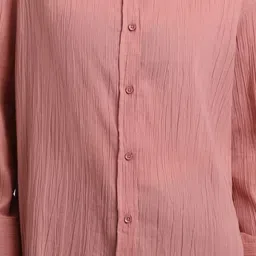 Forever 21 Dusty Pink Cotton Regular Fit Shirt image 4