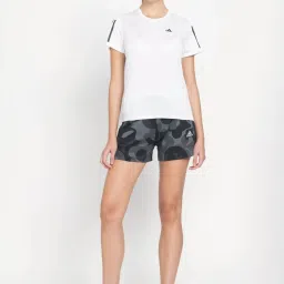 ADIDAS White Printed Sports T-Shirt image 4