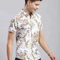 Monte Carlo White Regular Fit Printed Shirt image 4