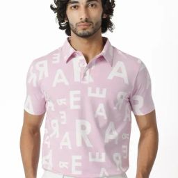 Rare Rabbit Purple Regular Fit Print Polo T-Shirt-picture-1