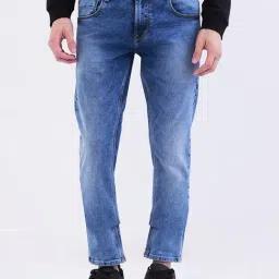 Spykar Light Blue Cotton Regular Fit Jeans-image-19