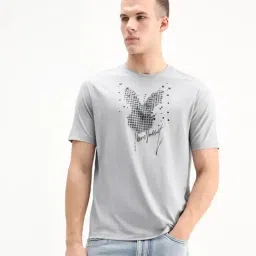 Rare Rabbit Grey Regular Fit Printed T-Shirt-picture-38