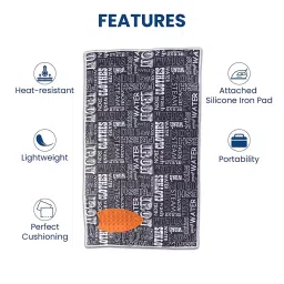 Peng Essentials Ironing Sheet-Black Cotton Iron Mat Black image 4