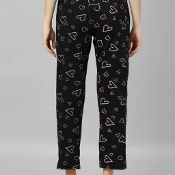 Kryptic Maroon & Black Printed Pure Cotton Elasticated Waist Band Regular Fit Pyjamas - Pack of 2 image 4