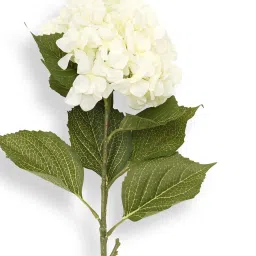 Pure Home and Living White Plastic Hydrangea Faux Flower Stem image 4