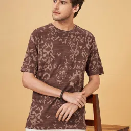 7 Alt By Pantaloons Whitecap Gray Cotton Relaxed Fit Printed T-Shirt image 4