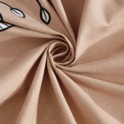 Klotthe Brown 300 TC Polycotton Double Elastic Book Fold Bedsheet with 2 Pillow Covers image 4