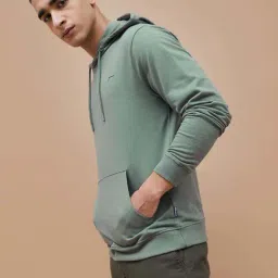 Fame Forever By Lifestyle Sage Cotton Regular Fit Hooded Sweatshirt image 3