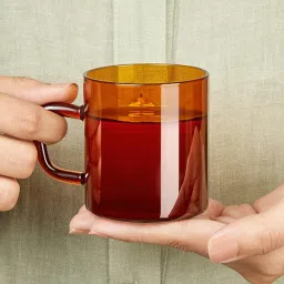 Borosil Brown Glass Tea Cup - Set of 6 (190 ml) image 4