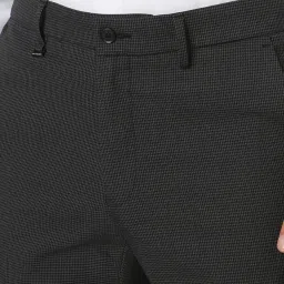 Van Heusen Grey Slim Fit Printed Trousers image 4