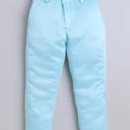 Fourfolds Boys Sky Blue Embellished Indowestern Sets image 4