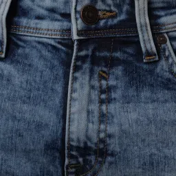 celio celio* Mid Blue Slim Fit Heavily Washed Jeans image 4