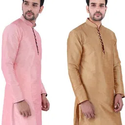JEXI Men Regular Pure Silk Kurta with Pyjamas image 4