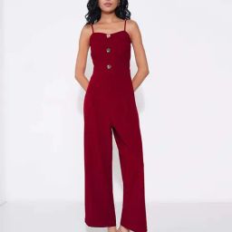 Honey By Pantaloons Savvy Red Slim Fit Jumpsuit-picture-22