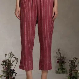 ETC Floral Printed V-Neck Pure Cotton Tunic With Trouser image 2