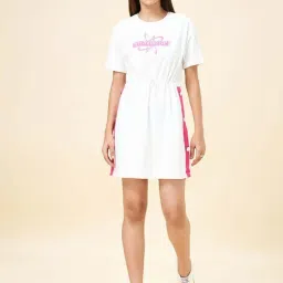 Coolsters by Pantaloons Girls Bright White Printed Casual Dresses-image-9