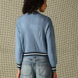 Hubberholme Blue Self Design Sweater image 2