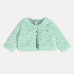 MINIKLUB Girls Mint Green Solid Full Sleeves Shrug-picture-21