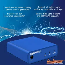 Hindpower 2 A Mini UPS Blue 12 V DC 2x2600 mAh Li-Ion Battery, HP12V2A1 image 3