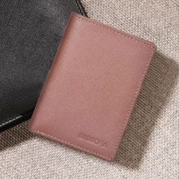 SASSORA Brown JUNI Textured Small Leather Bi-Fold For Men-picture-32
