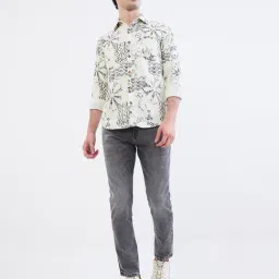 Spykar Ecru Cotton Regular Fit Abstract Print Shirt image 5