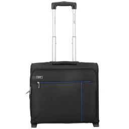 VIP Alfa Black Solid Soft Overnight Trolley Bag - 25 cm-picture-0