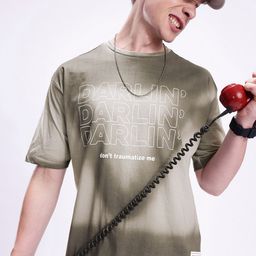 Kook N Keech Typography Printed Dyed Drop-Shoulder Sleeves Pure Cotton Relaxed T-shirt-picture-8