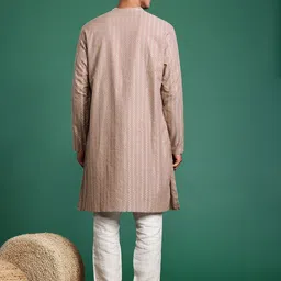 Sangria Men Embroidered Pure Cotton Kurta image 5