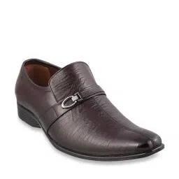 Metro Men's Dark Brown Casual Slip-Ons-image-0