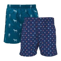 XYXX Teal & Blue Printed Cotton Boxers (Pack Of 2)-picture-12