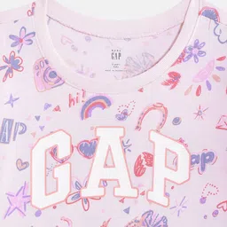 GAP Girls Printed Pure Cotton T-shirt image 3