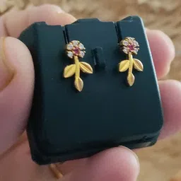 OM KRISHIV COLLECTION Floral Studs Earrings-image-13