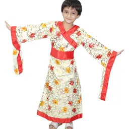 kaku fancy dresses Kaku Fancy Dress Japanese Kimono Dress Global Ethnic Theme Costume Set  - Cream-picture-12