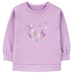 Carter's Knit Full Sleeves T-Shirt with Floral Applique - Pink-picture-30