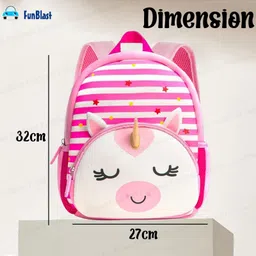 FunBlast Unicorn Theme Miniature Backpack for Kids Pre-Schoolers -  12.6 Inches image 2