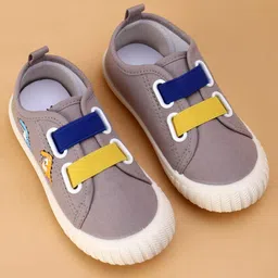 Cute Walk by Babyhug Slip On Casual Shoes With Dino Print - Grey image 2