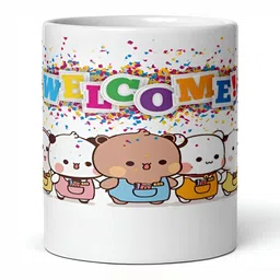 Mr UVD White & Purple Graphic Printed Ceramic Glossy Cups- 350 ml image 4