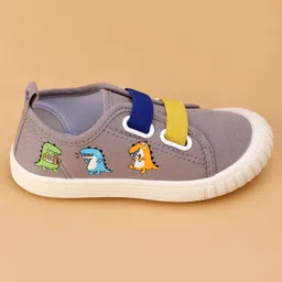 Cute Walk by Babyhug Slip On Casual Shoes With Dino Print - Grey image 4