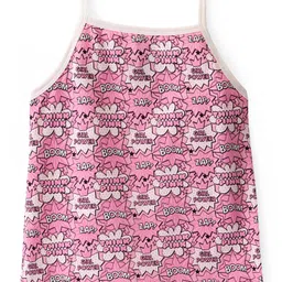 Pine Kids Cotton Lycra Knit Sleeveless Stripes & Text Printed Slips Pack of 3 (Colour & Print May Vary) image 5