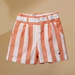 Purple United Kids Girls Striped High-Rise Technology Shorts-picture-23