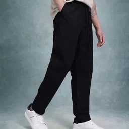 The Roadster Life Co. Men Pure Cotton Relaxed Fit Trousers-image-42