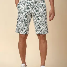 Allen Solly Green Slim Fit Printed Shorts-picture-39